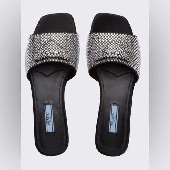 Prada Shoes - Prada Crystal Flats slides sandal